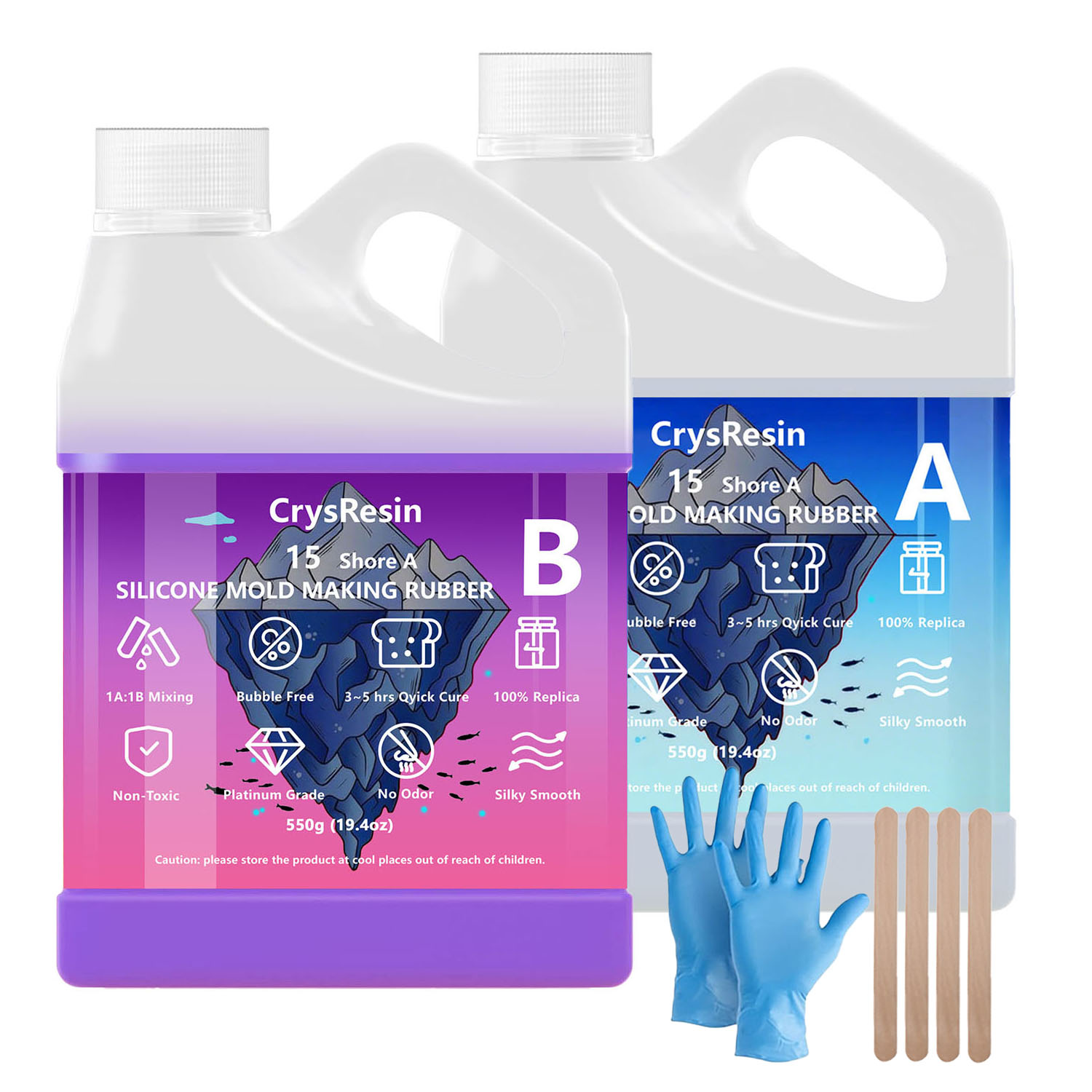 Soap Making Ratios - Kit de Silicone Líquido Roxo 1:1