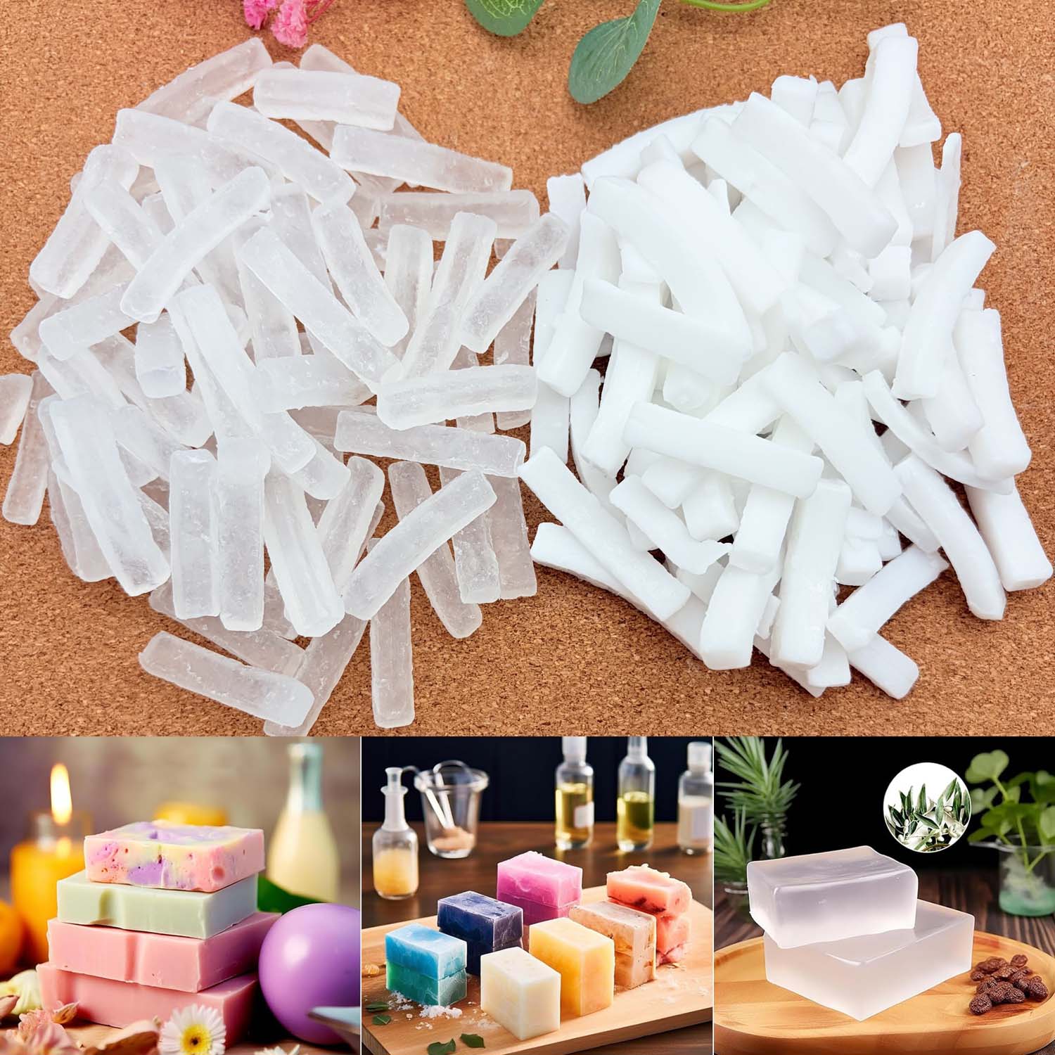 Soap Making Kit Organic - 250g de Base de Sabão Transparente