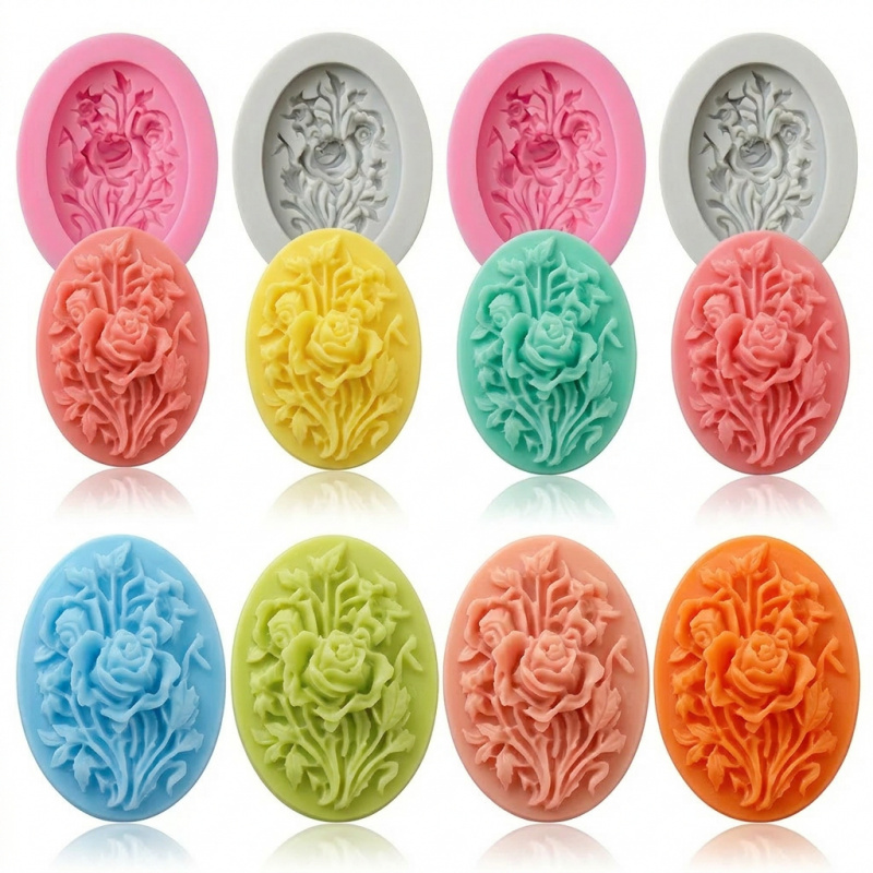 4 moldes de silicone com forma - Natural Making Soap avaliação e preço